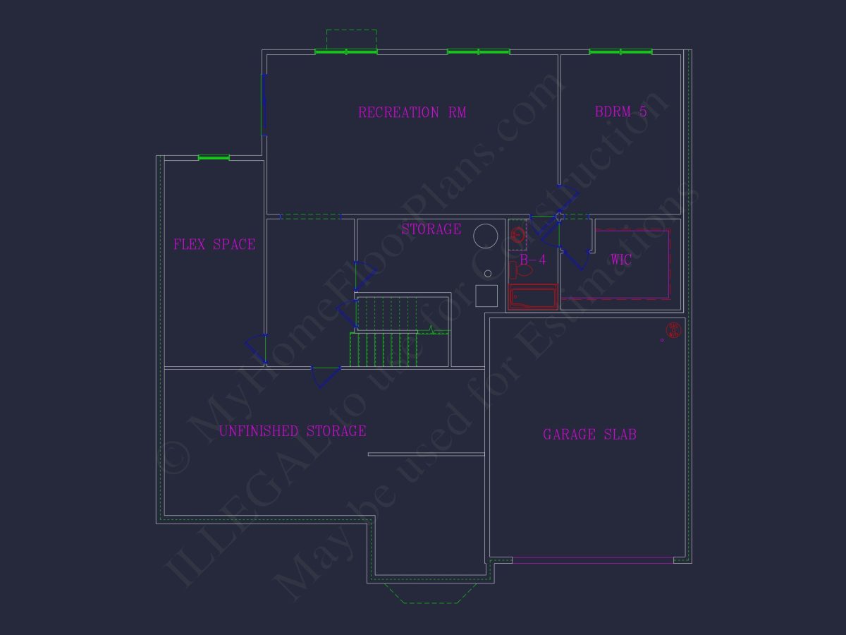 Elegant house Plan: Detailed Blueprints, CAD Designs & Floor Plans