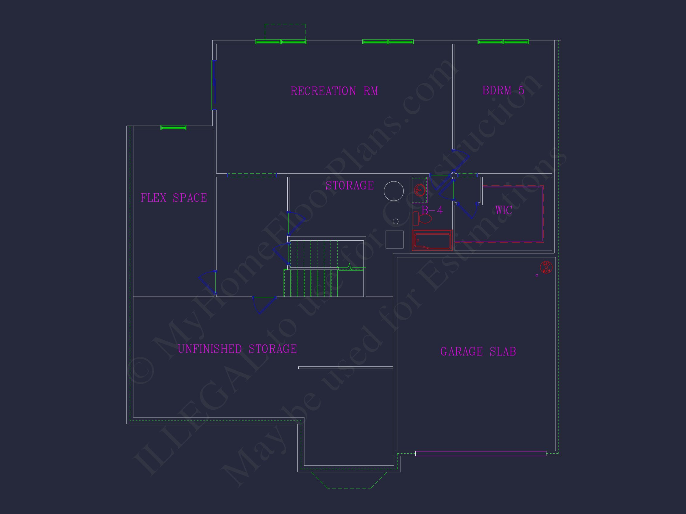 Elegant house Plan: Detailed Blueprints,CAD Designs & Floor Plans