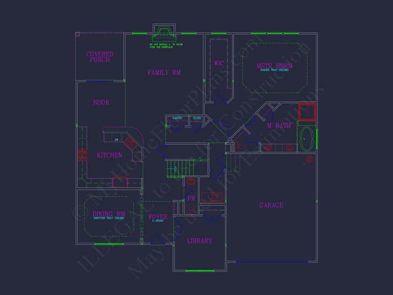 Elegant house Plan: Detailed Blueprints, CAD Designs & Floor Plans