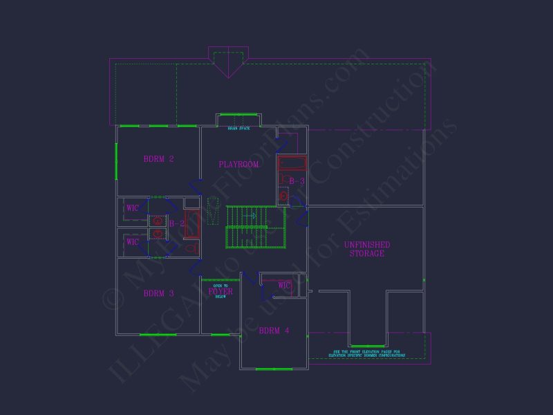 Elegant house Plan: Detailed Blueprints, CAD Designs & Floor Plans