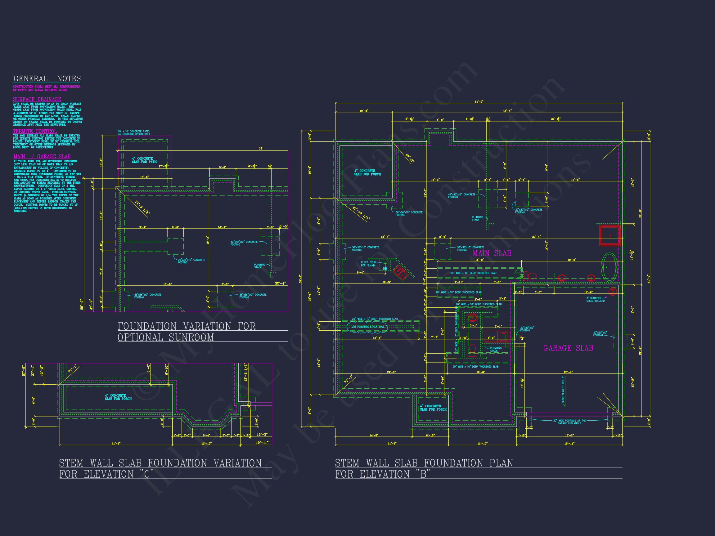 Elegant house Plan: Detailed Blueprints,CAD Designs & Floor Plans