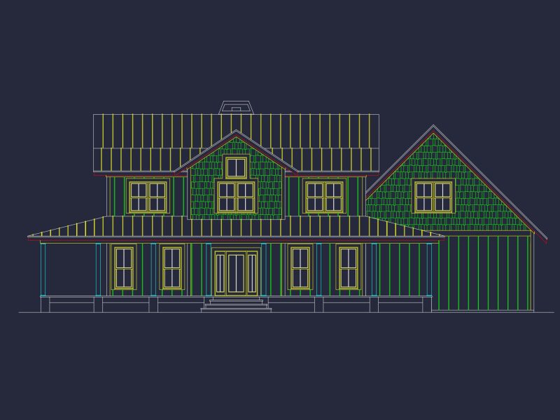 Elegant house Plan: Detailed Floor Plan Blueprints