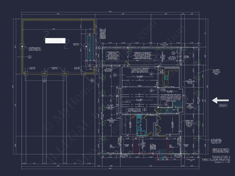 Elegant house Plan: Detailed Floor Plan Blueprints