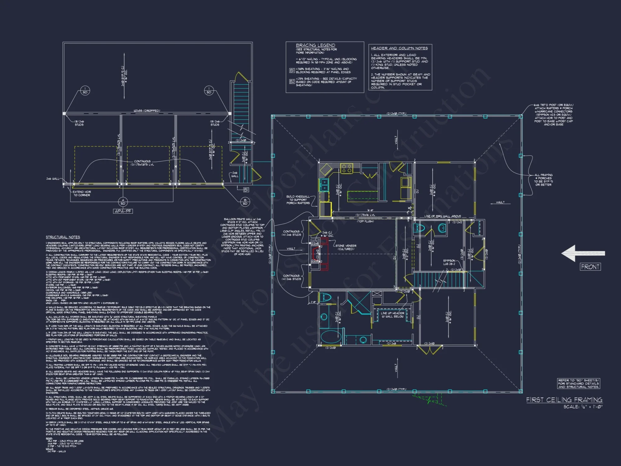 Elegant house Plan: Detailed Floor Plan Blueprints