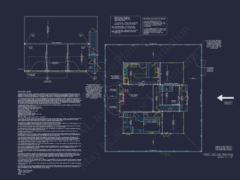 Elegant house Plan: Detailed Floor Plan Blueprints