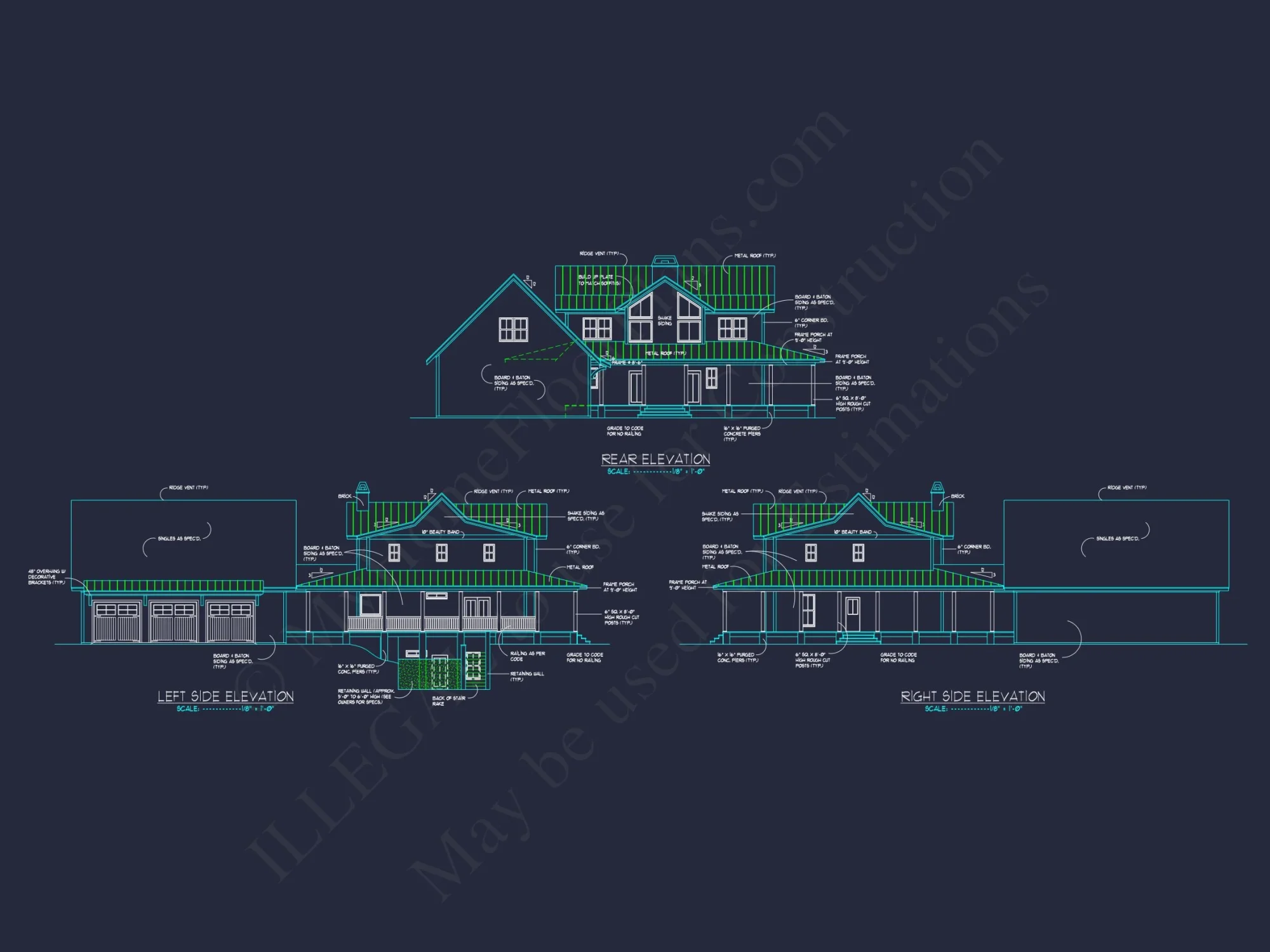 Elegant house Plan: Detailed Floor Plan Blueprints