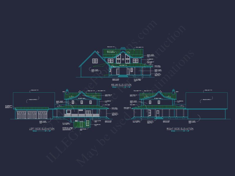 Elegant house Plan: Detailed Floor Plan Blueprints