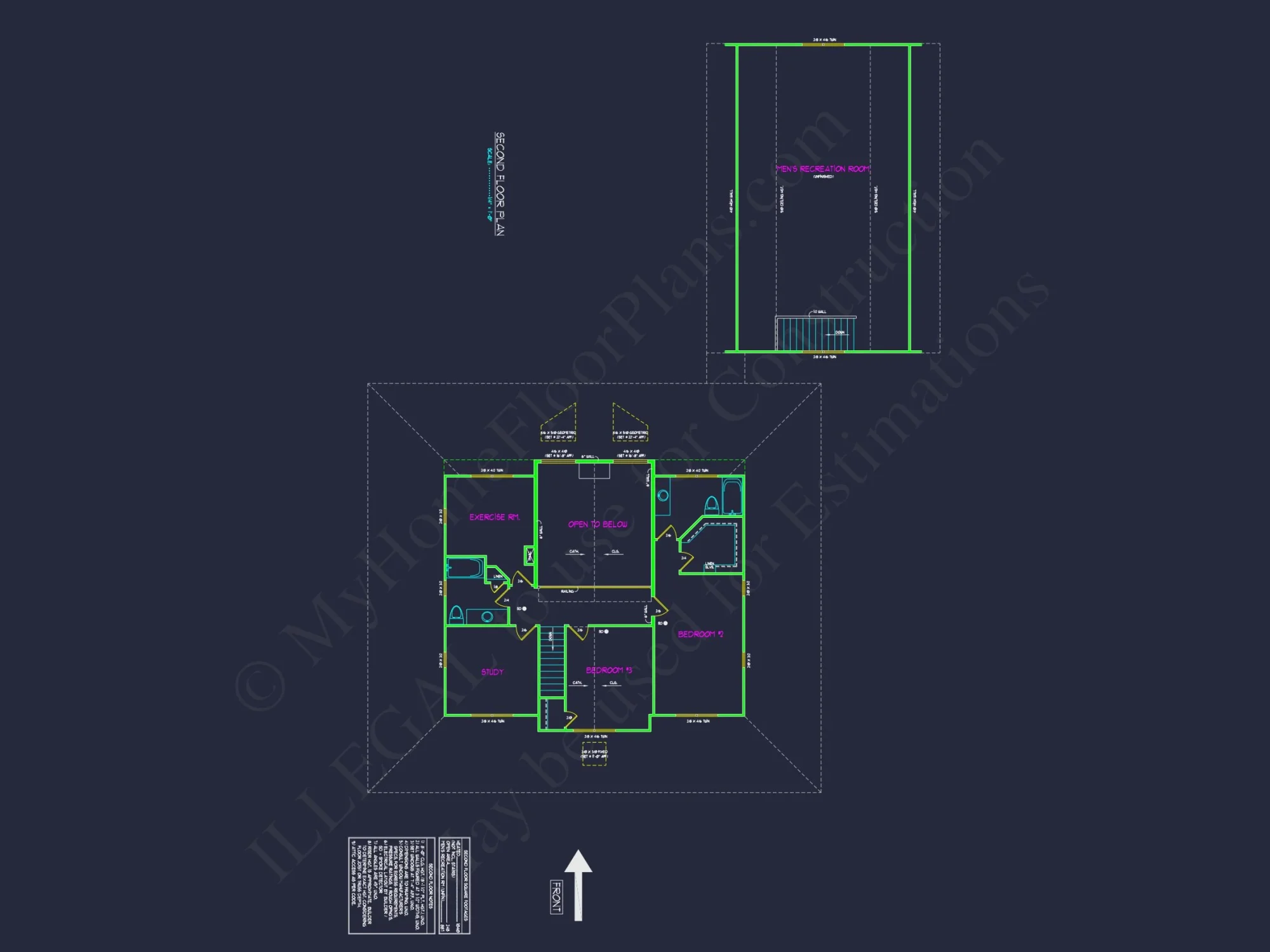 Elegant house Plan: Detailed Floor Plan Blueprints