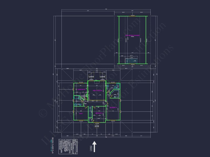 Elegant house Plan: Detailed Floor Plan Blueprints