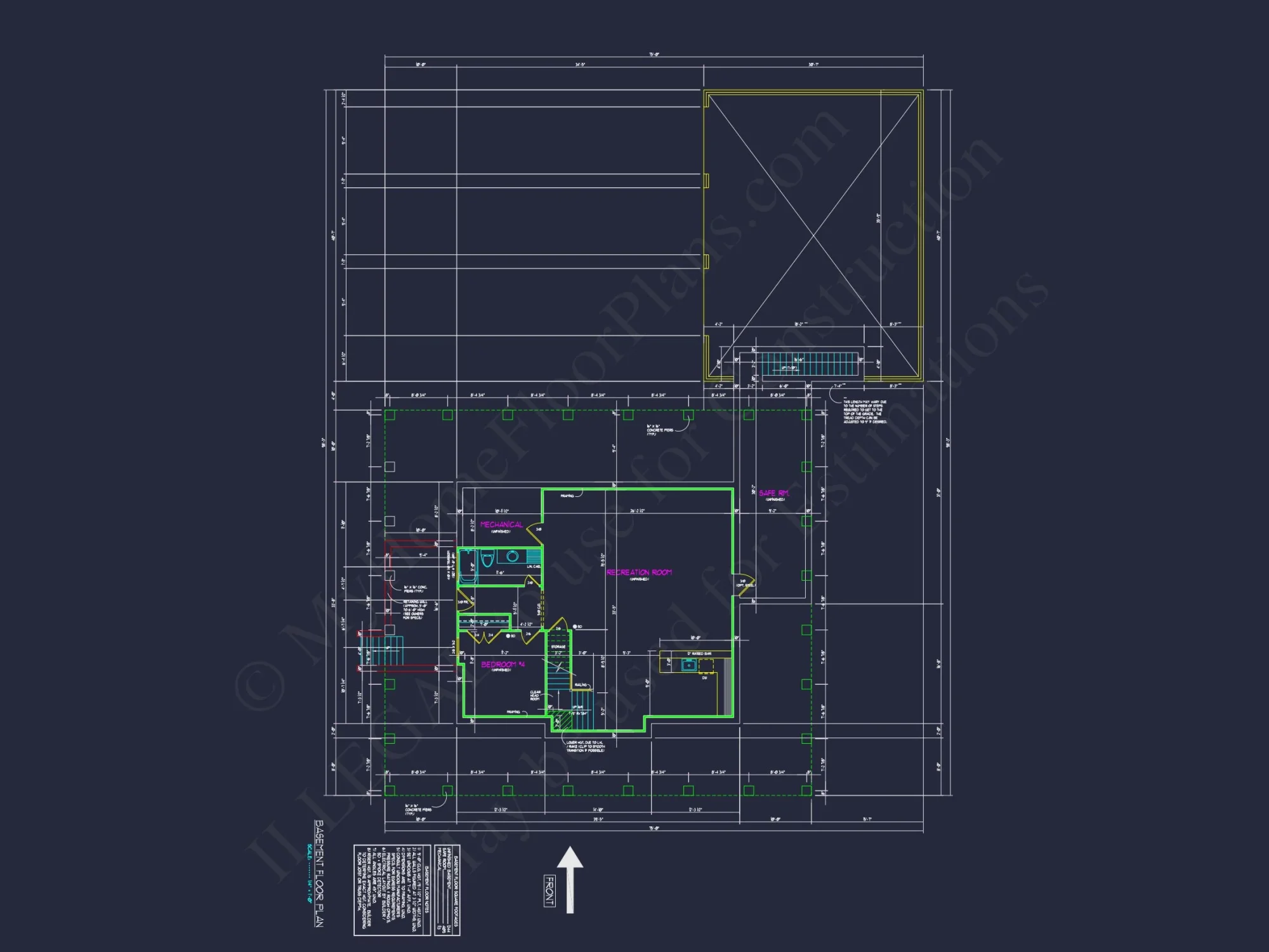 Elegant house Plan: Detailed Floor Plan Blueprints
