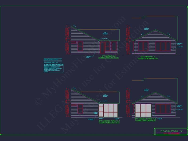 Elegant house Plan: Detailed Floor Plans with CAD Designs