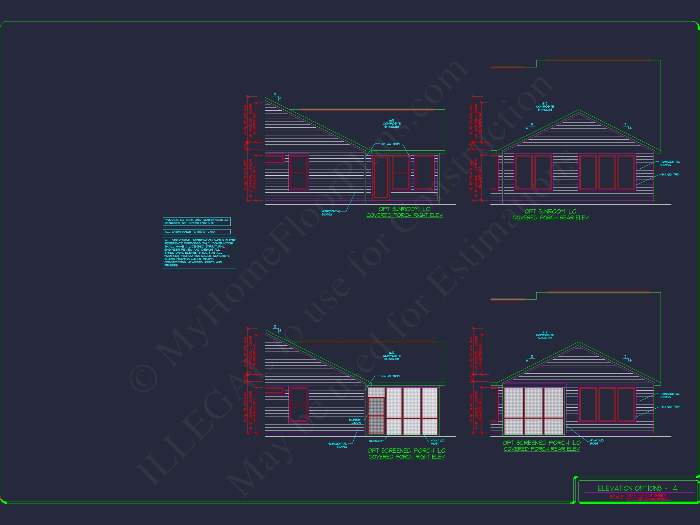 Elegant Home Plan: Detailed Floor Plans with CAD Designs