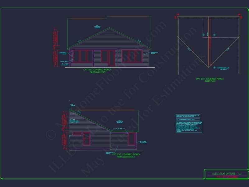 Elegant house Plan: Detailed Floor Plans with CAD Designs