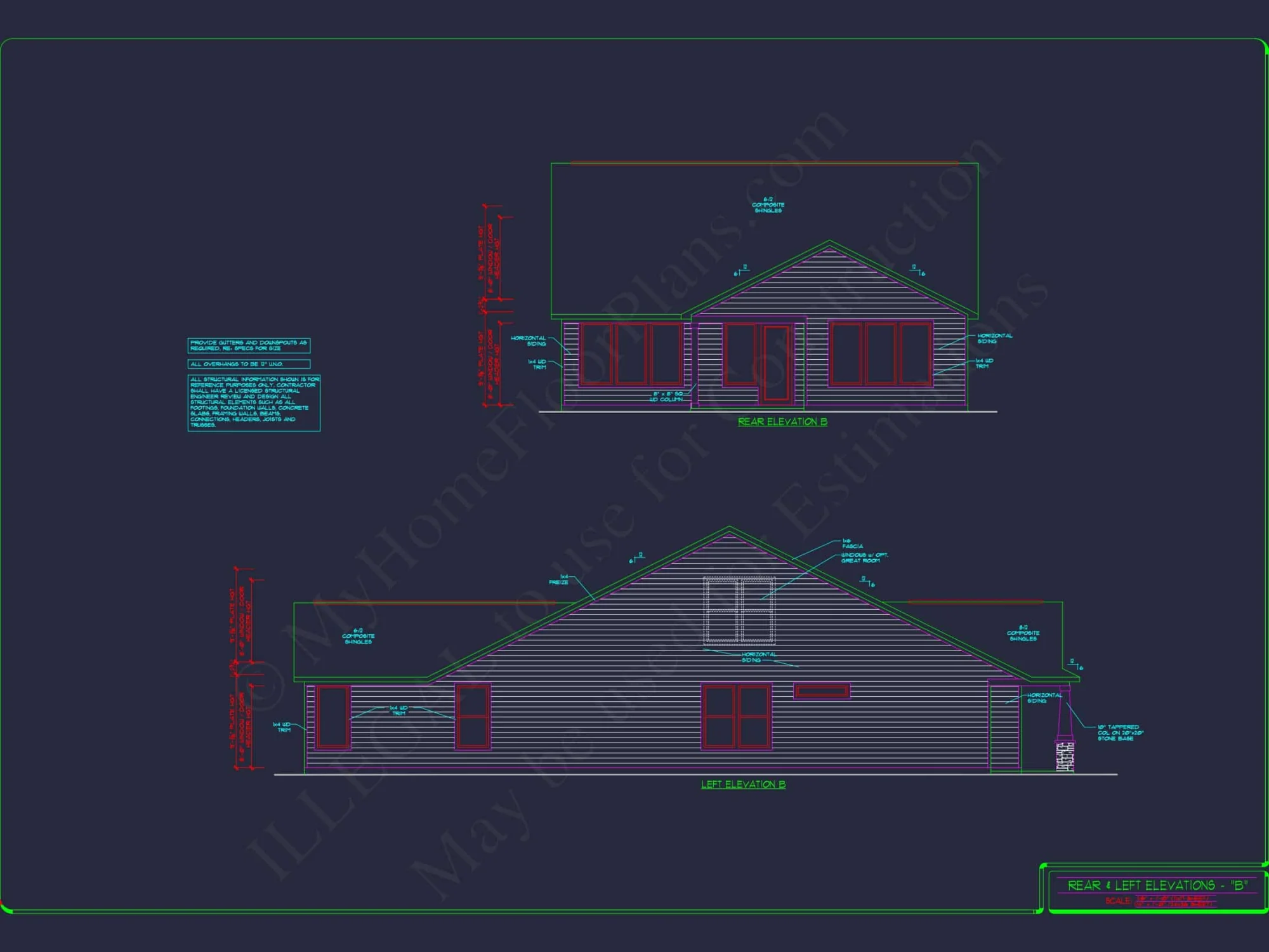 Elegant house Plan: Detailed Floor Plans with CAD Designs
