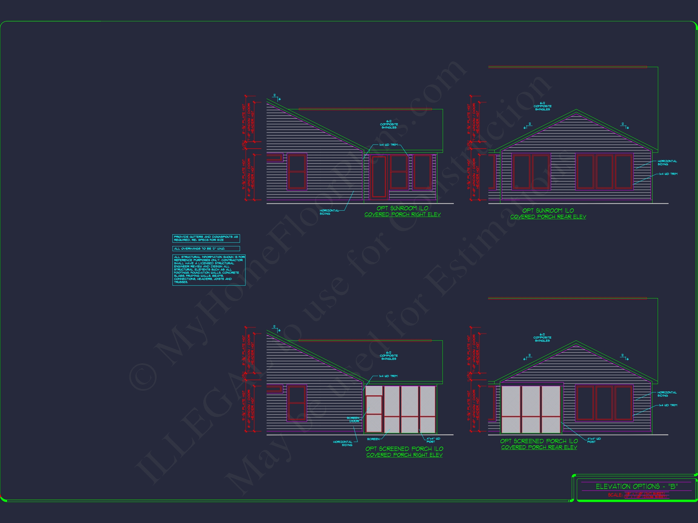 Elegant Home Plan: Detailed Floor Plans with CAD Designs