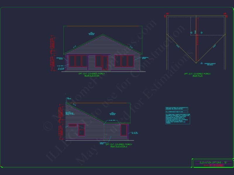 Elegant house Plan: Detailed Floor Plans with CAD Designs