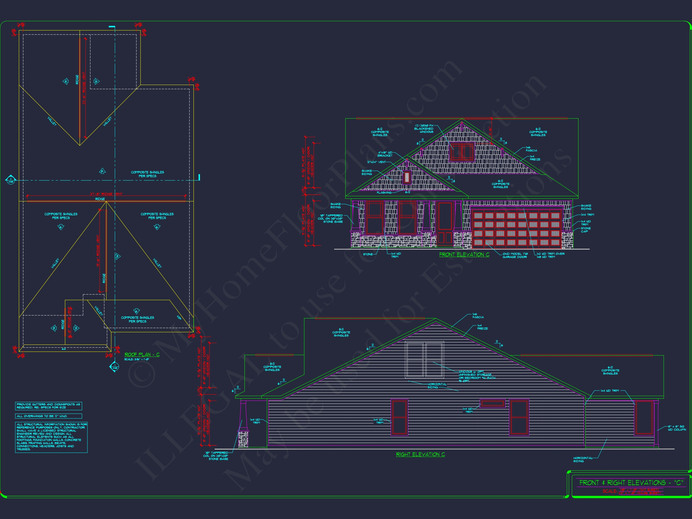 Elegant Home Plan: Detailed Floor Plans with CAD Designs