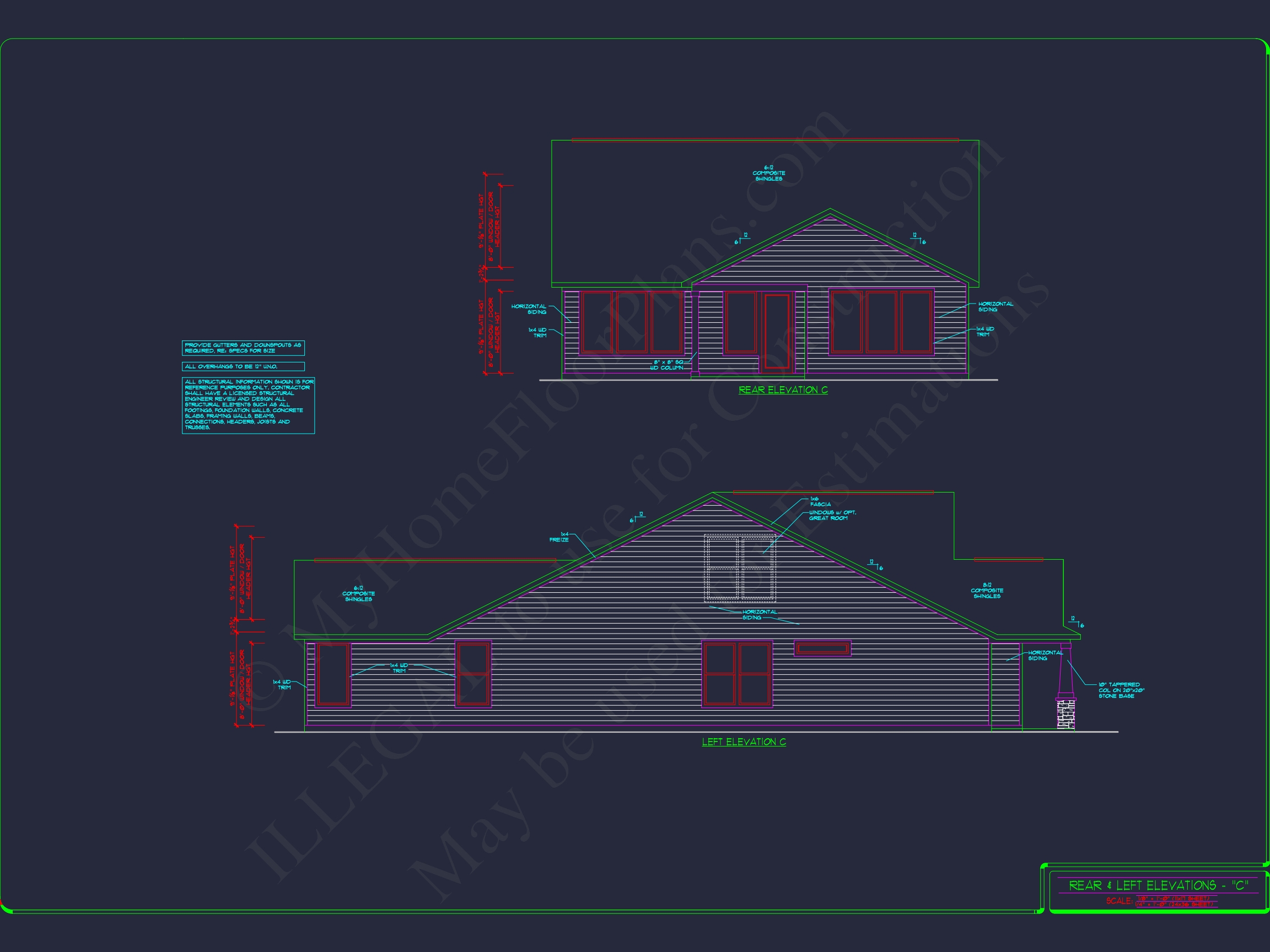 Elegant Home Plan: Detailed Floor Plans with CAD Designs