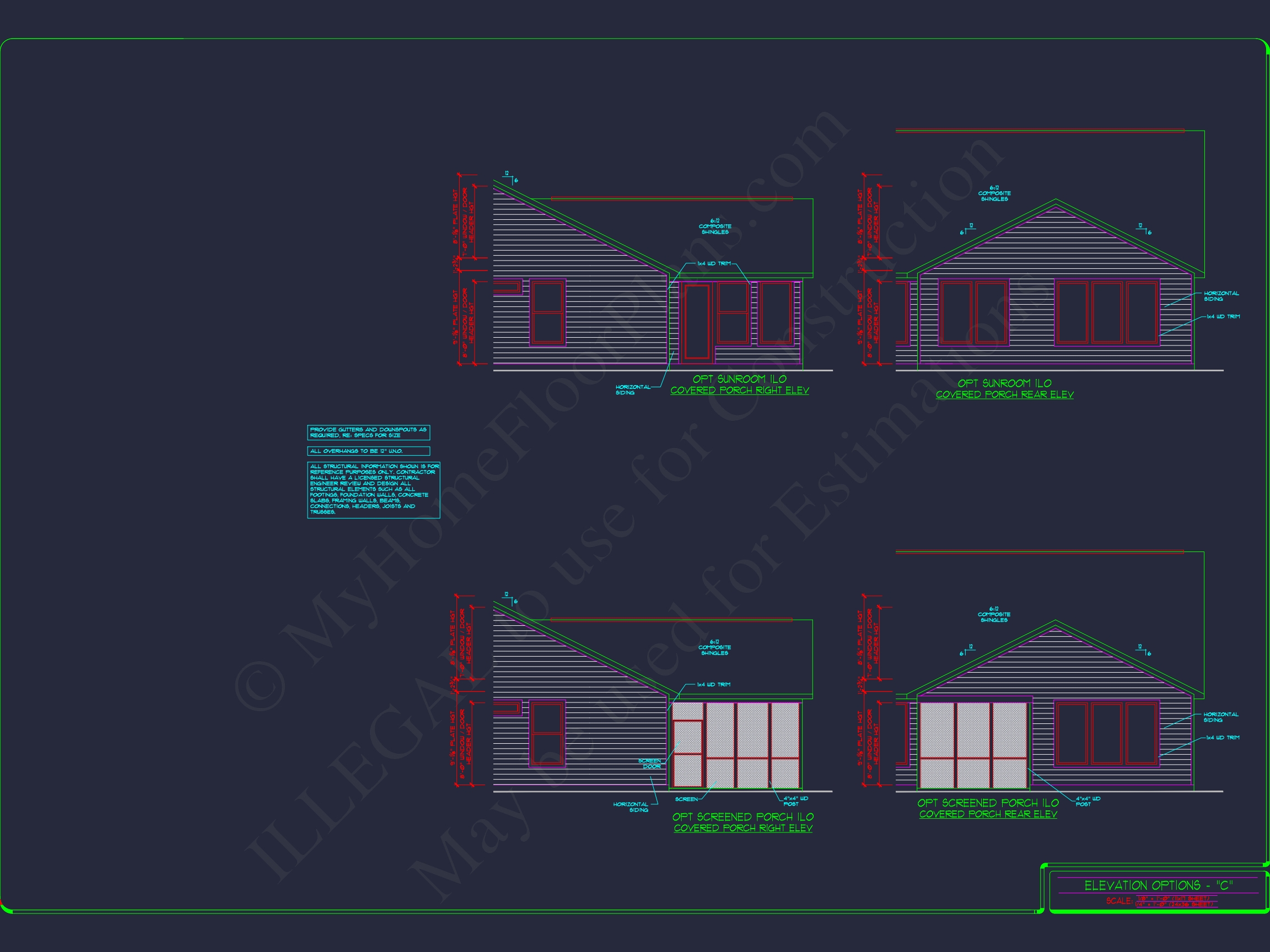 Elegant Home Plan: Detailed Floor Plans with CAD Designs