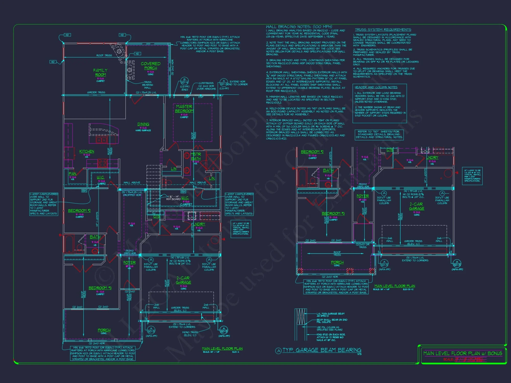 Elegant house Plan: Detailed Floor Plans with CAD Designs