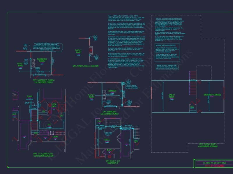 Elegant house Plan: Detailed Floor Plans with CAD Designs