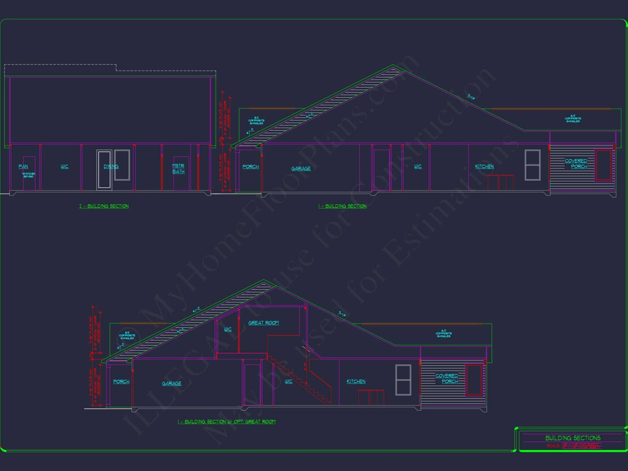 Elegant house Plan: Detailed Floor Plans with CAD Designs