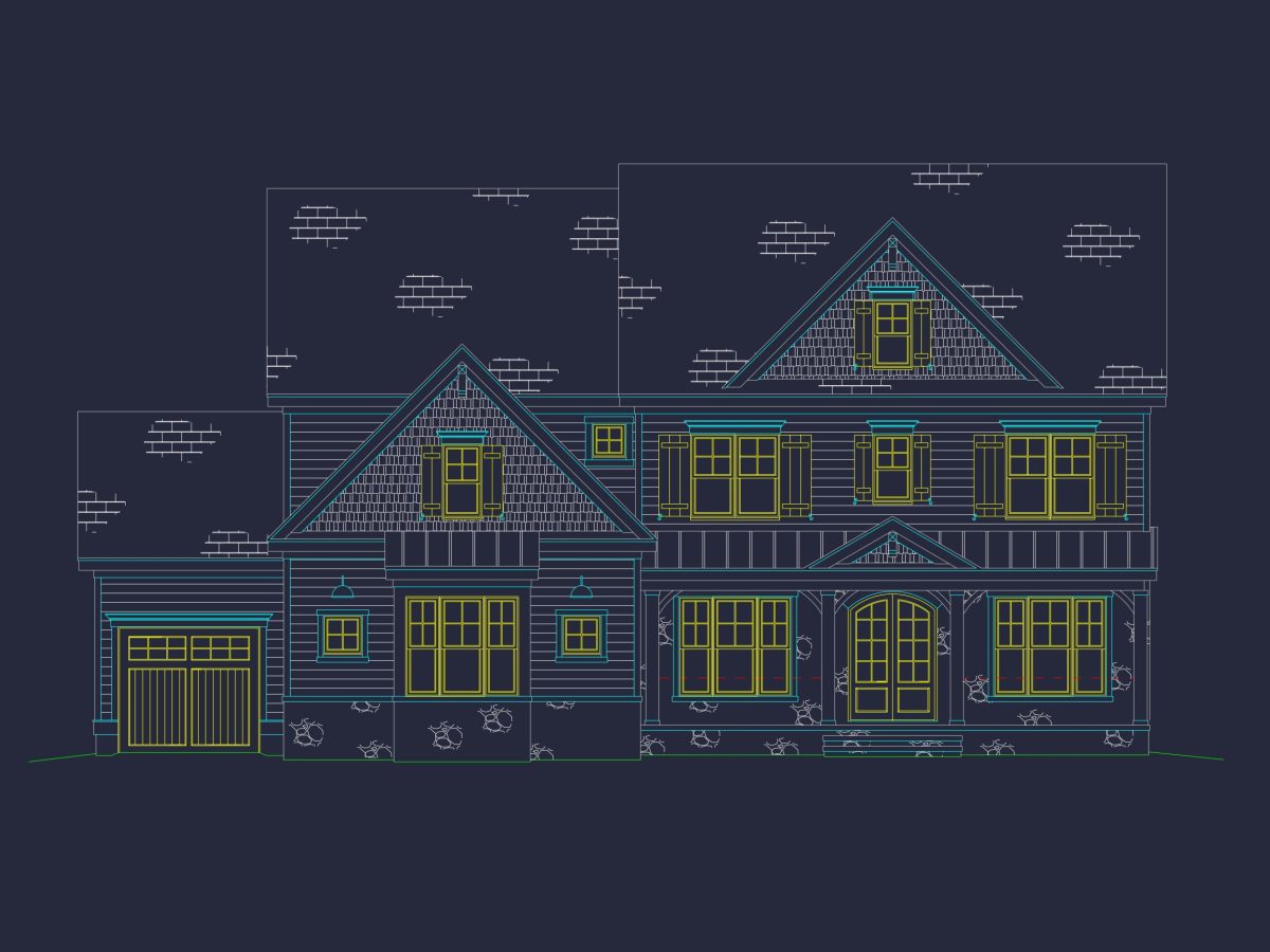 Elegant house Plan: Floor Designs and Architectural Blueprint