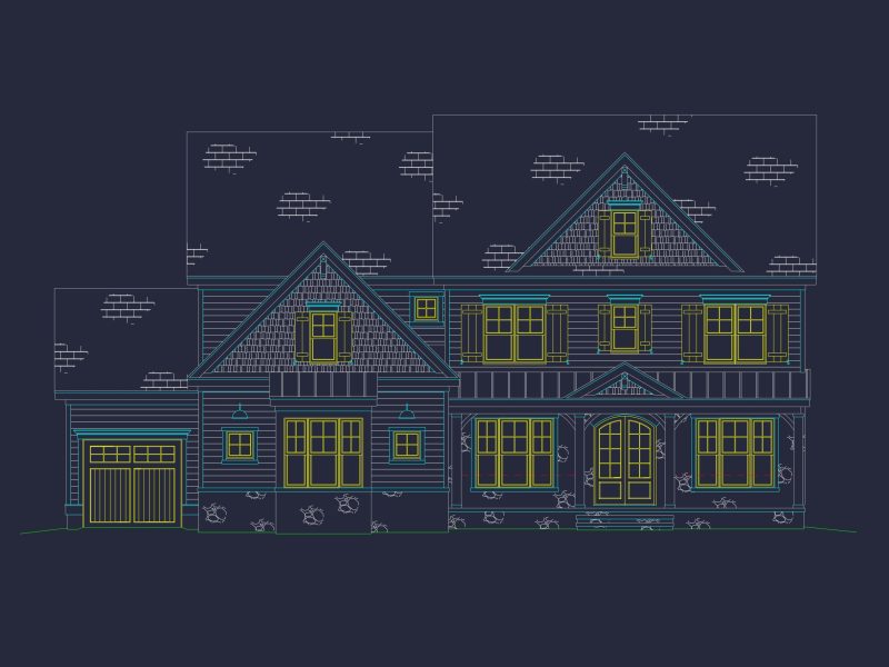 Elegant house Plan: Floor Designs and Architectural Blueprint
