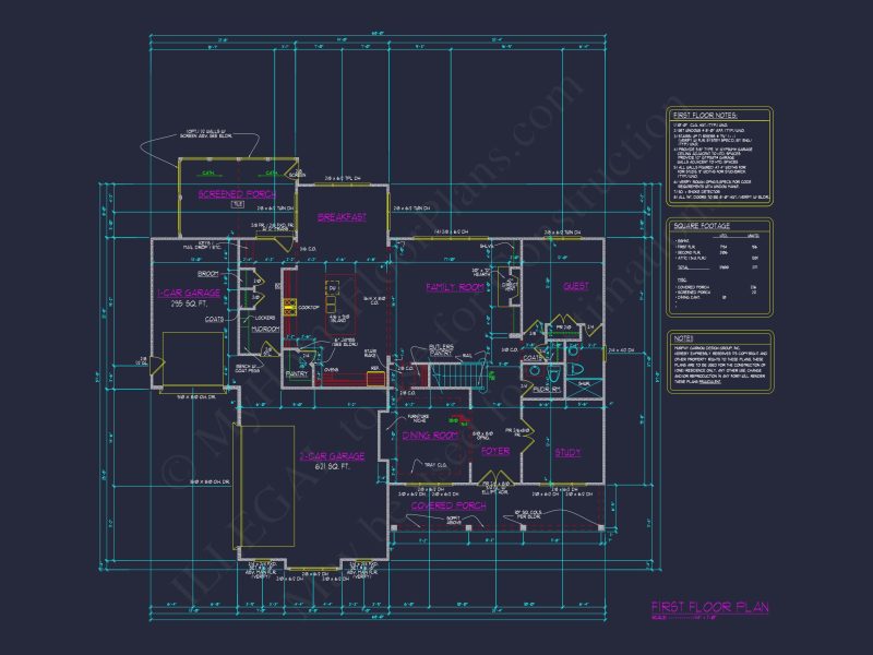 Elegant house Plan: Floor Designs and Architectural Blueprint