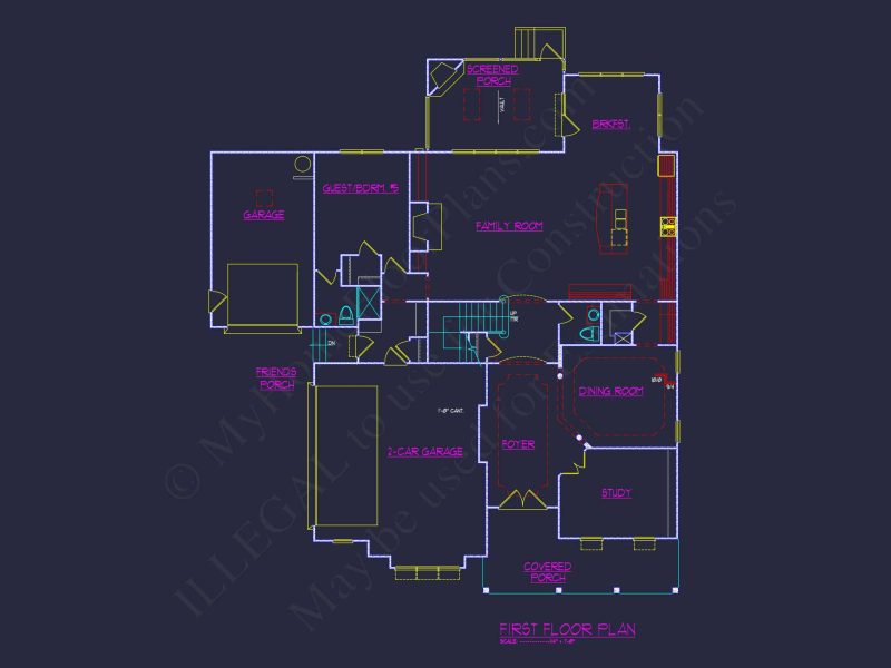Elegant house Plan: Spacious Floor Plan with Architectural CAD Designs