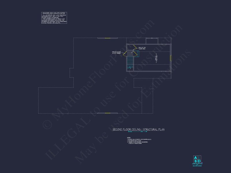 Elegant house Plan with 1.5 Floors, CAD Blueprints & Designs