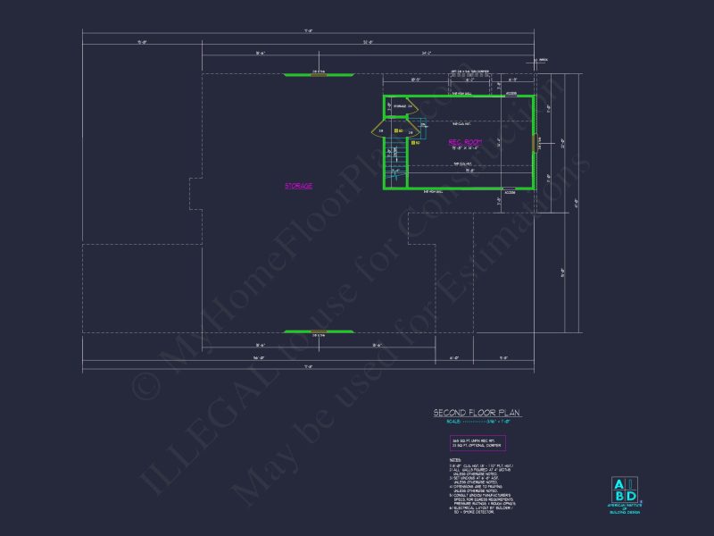 Elegant house Plan with 1.5 Floors, CAD Blueprints & Designs