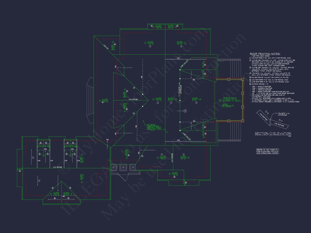 Elegant house Plan with 1.5 Floors, CAD Designs & Blueprints
