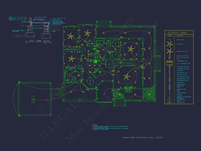 Elegant house Plan with 1.5 Floors, Full CAD Blueprint Designs