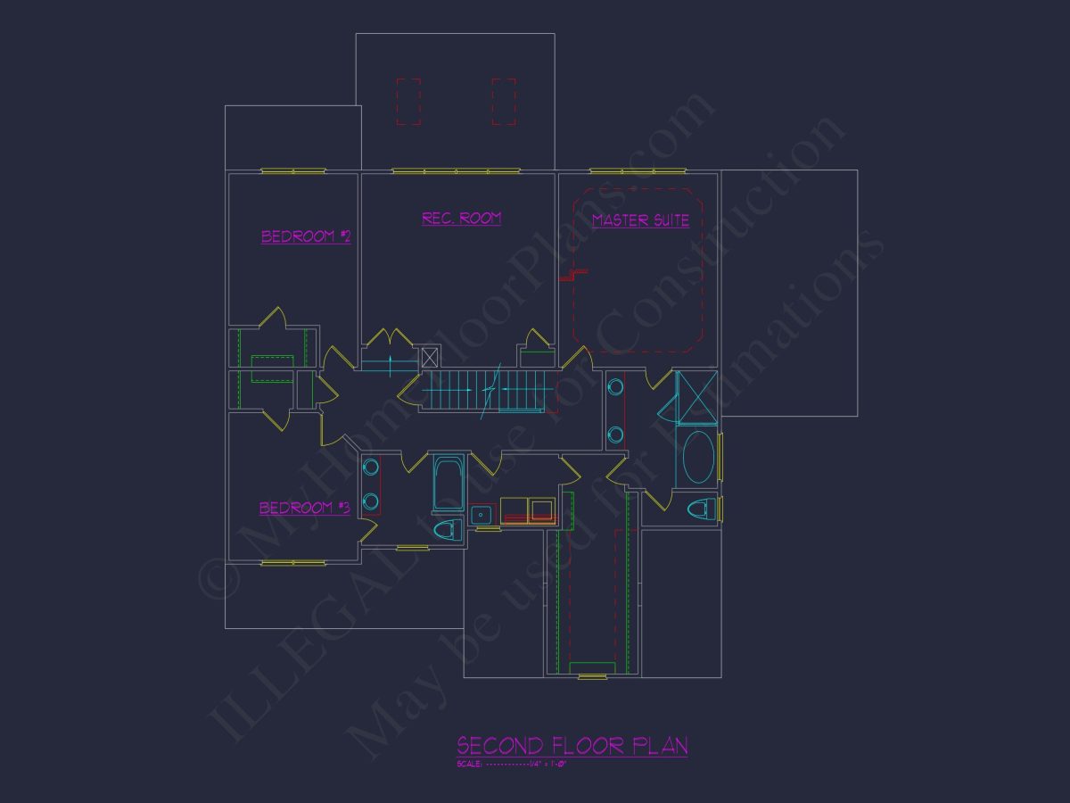 Elegant house Plan with 2-Car Garage, Open Floor Plan & CAD Designs