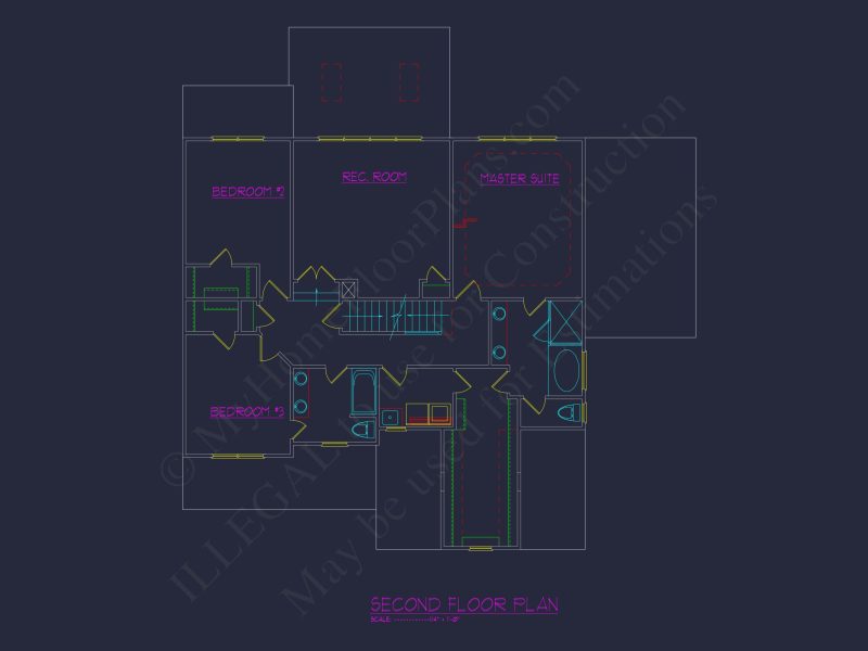Elegant house Plan with 2-Car Garage, Open Floor Plan & CAD Designs