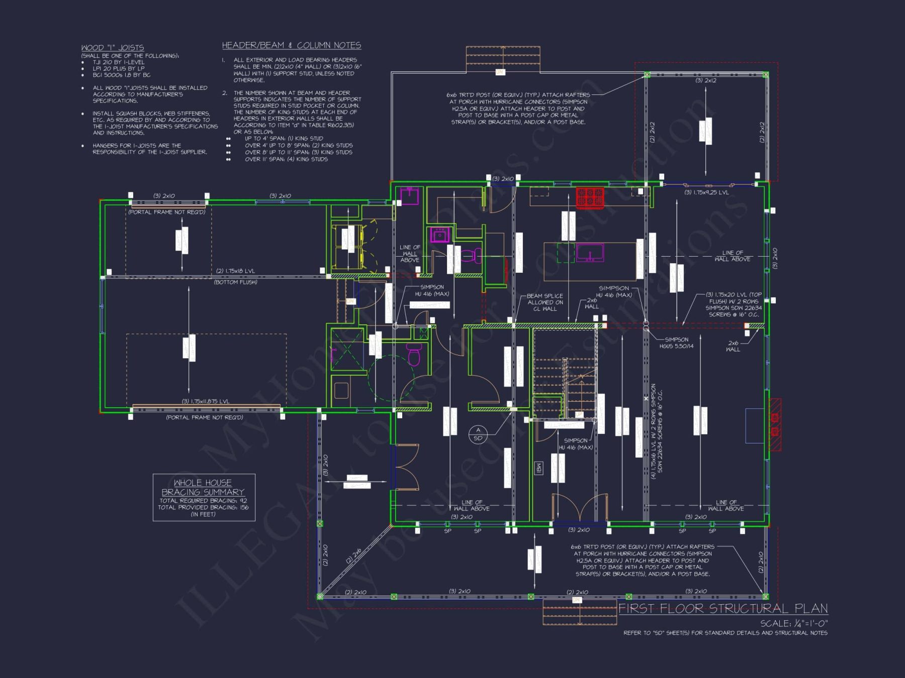 Elegant house Plan with 2 Floors, 4 Bedrooms & CAD Designs