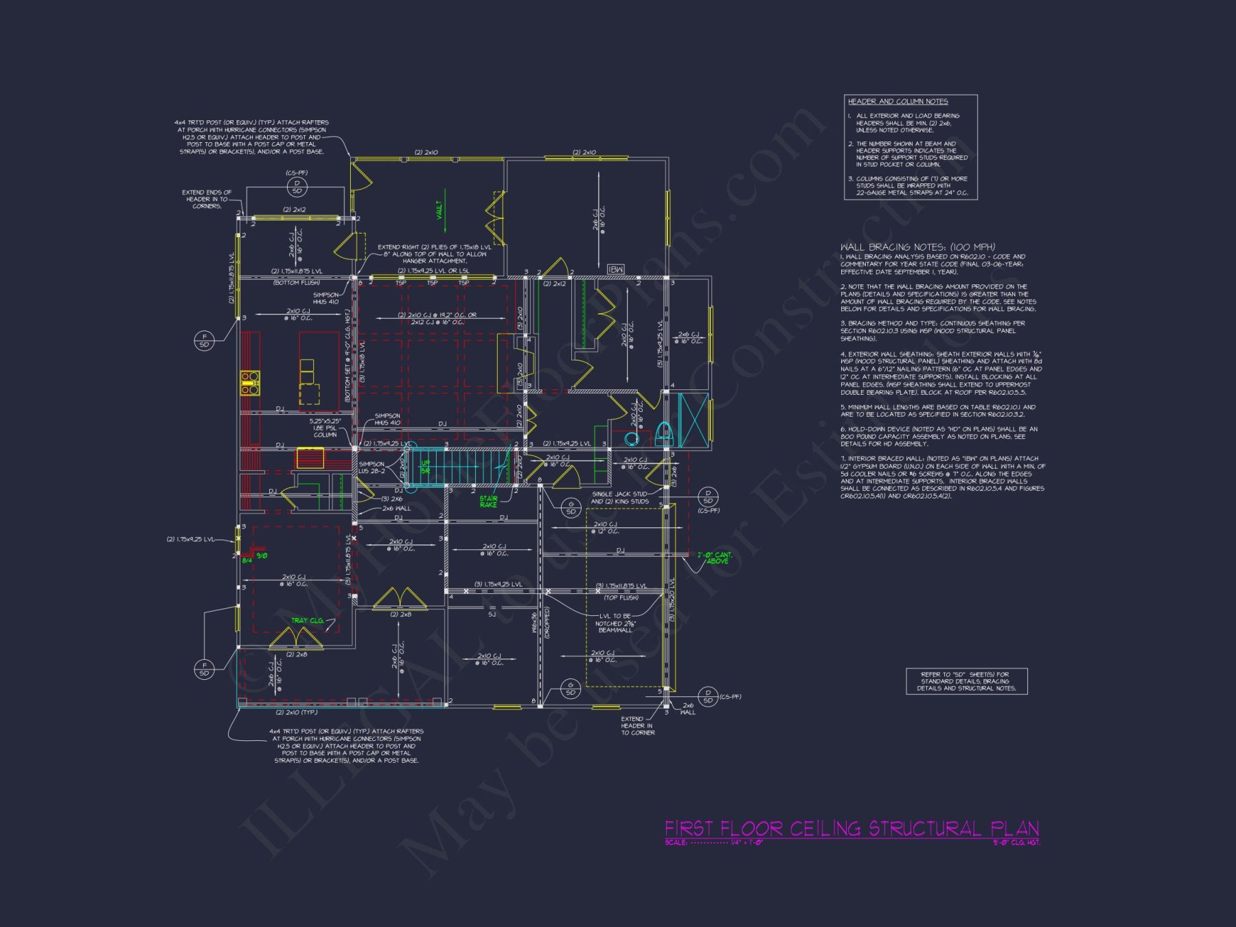 Elegant house Plan with 2 Floors, CAD Blueprint & Design Details