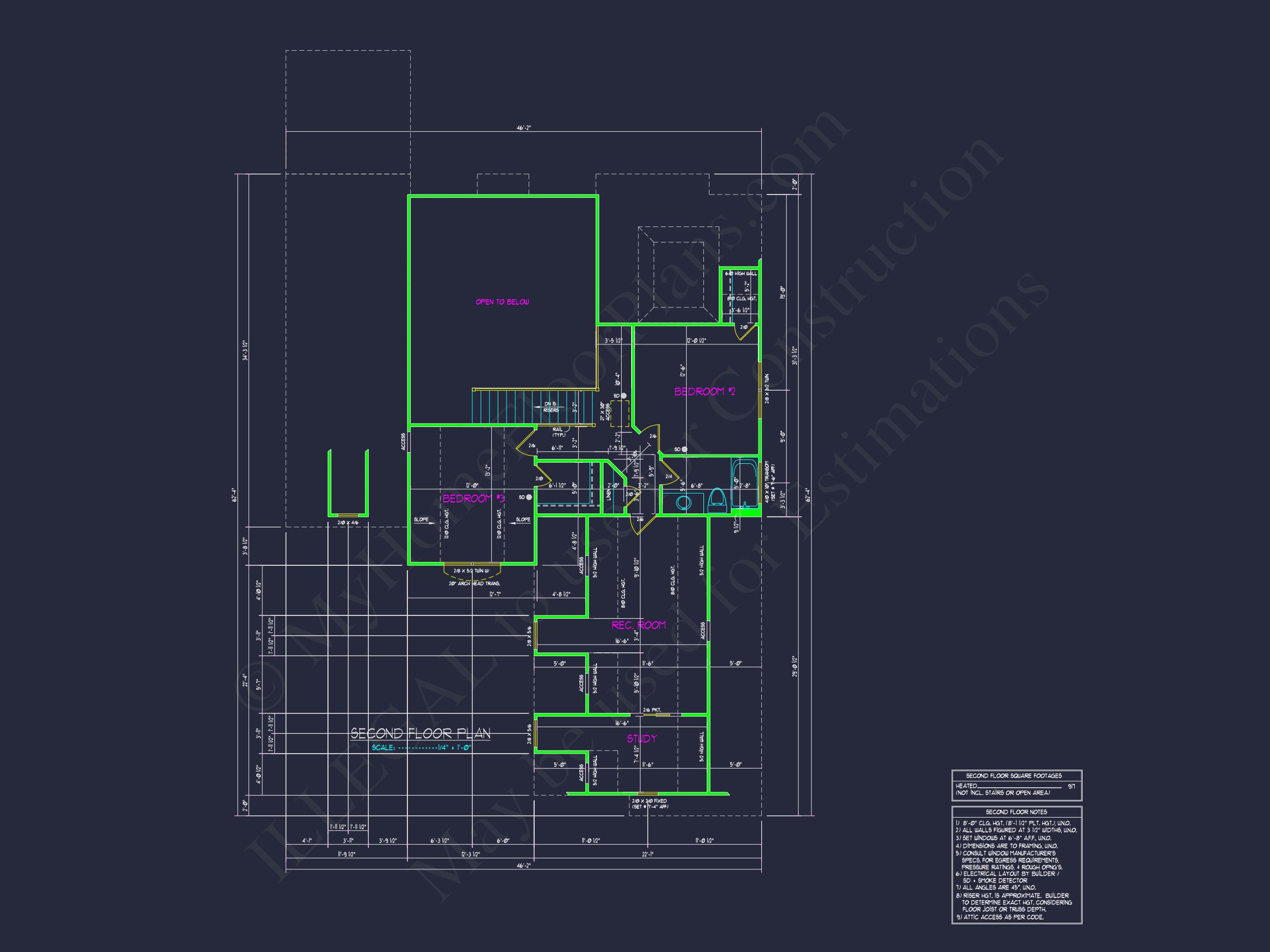 Elegant Home Plan with 2 Floors,CAD Blueprint & Designs