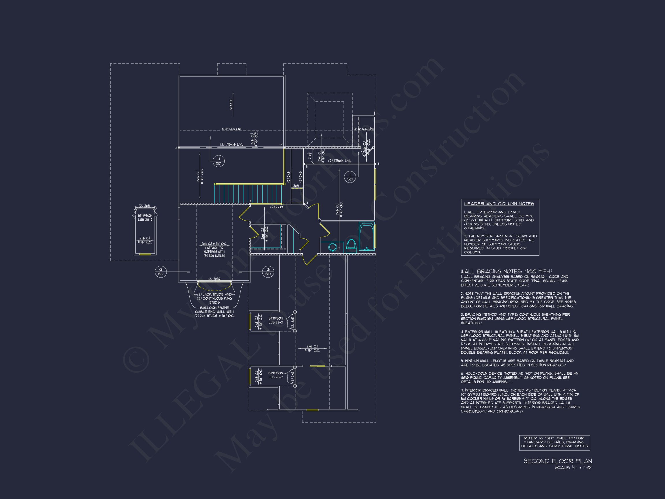 Elegant Home Plan with 2 Floors,CAD Blueprint & Designs