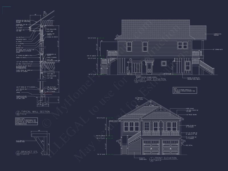 Elegant house Plan with 2 Floors, CAD Blueprint & Open Designs