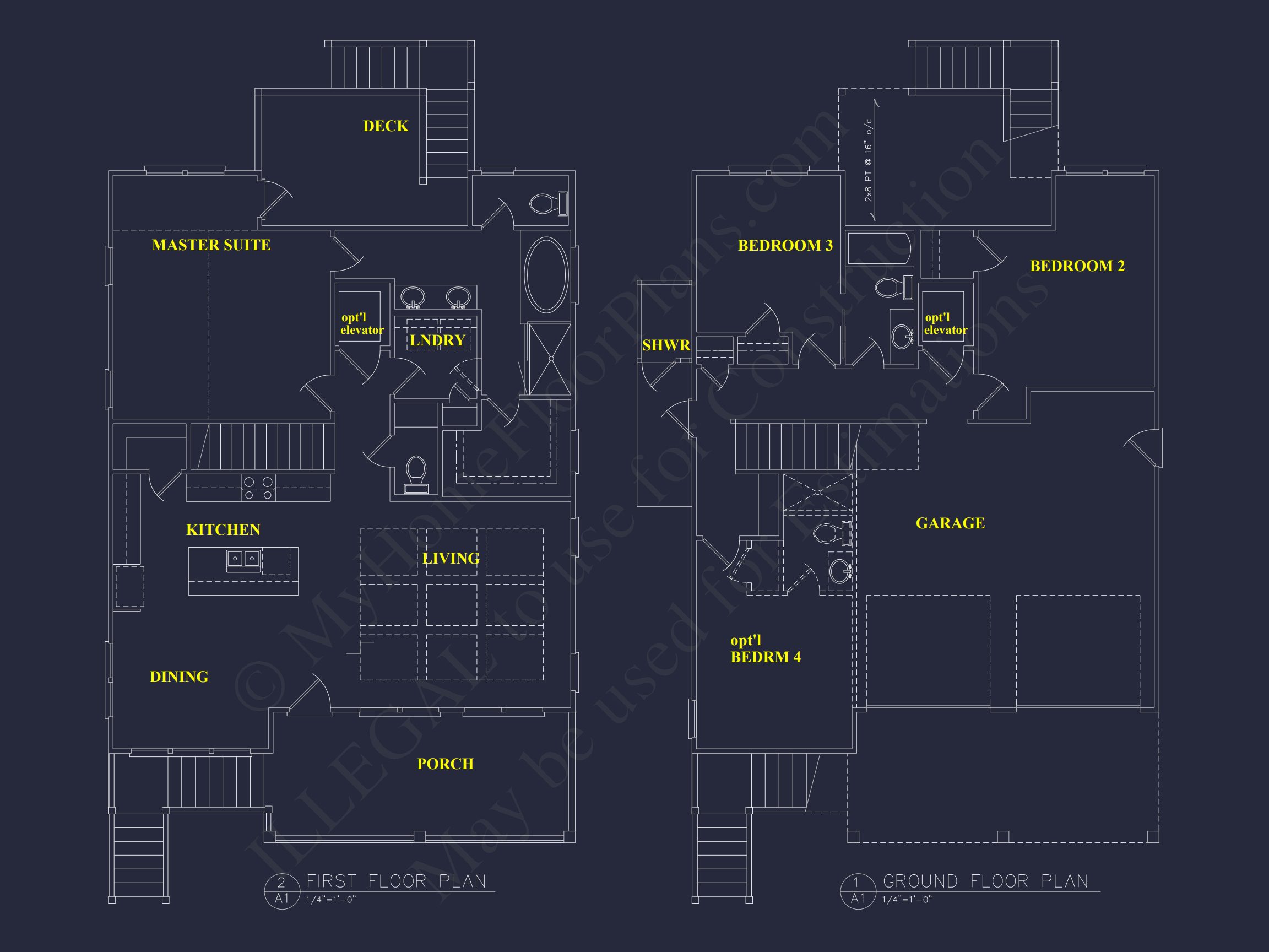 Elegant house Plan with 2 Floors,CAD Blueprint & Open Designs