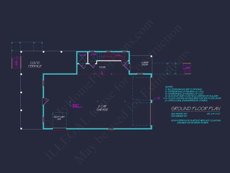 Elegant house Plan with 2-Story CAD Blueprint & Modern Designs