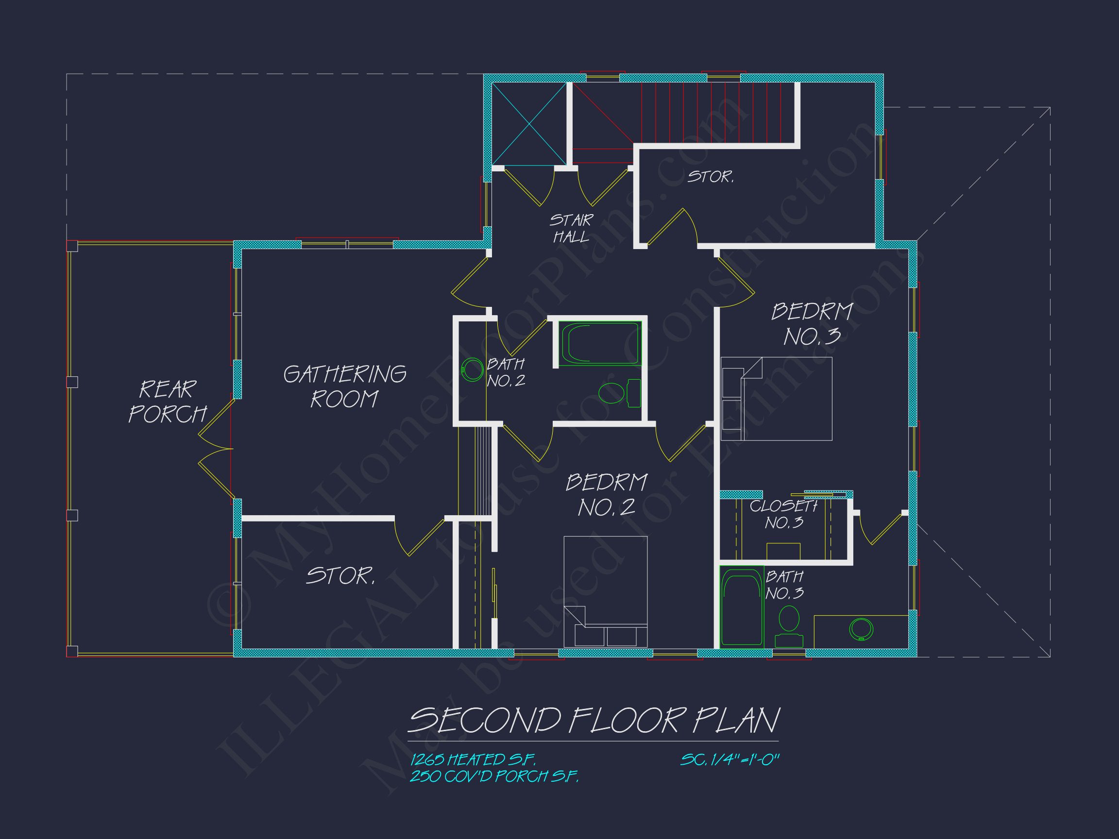 Elegant house Plan with 2-Story CAD Blueprint & Modern Designs