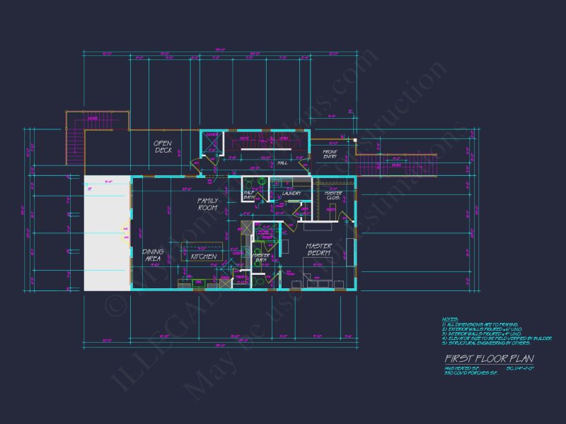 Elegant house Plan with 2-Story CAD Blueprint & Modern Designs