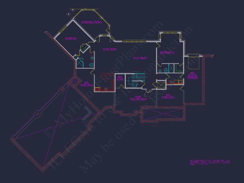 Elegant house Plan with 2-Story CAD Designs & Blueprint