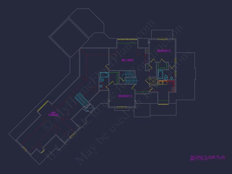 Elegant house Plan with 2-Story CAD Designs & Blueprint