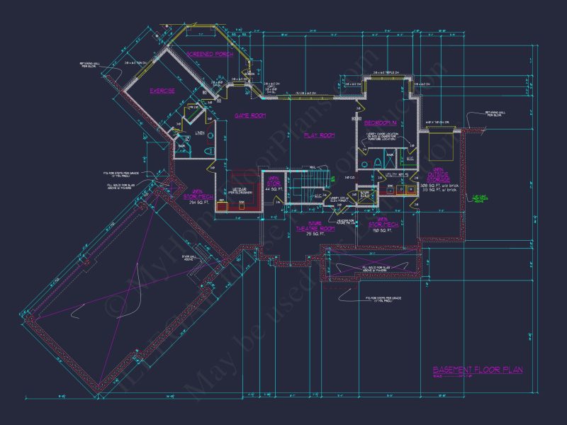 Elegant house Plan with 2-Story CAD Designs & Blueprint