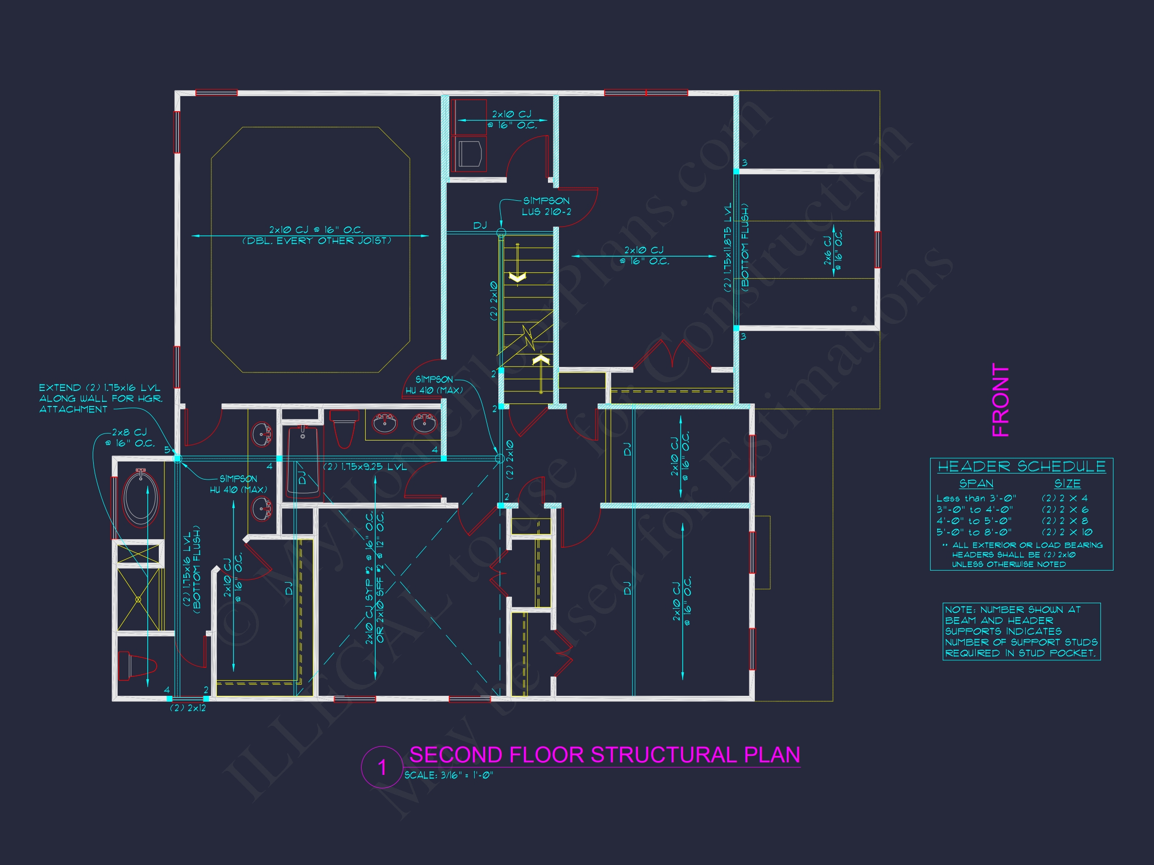 Elegant Home Plan with 2-Story CAD Floor Designs and Blueprint