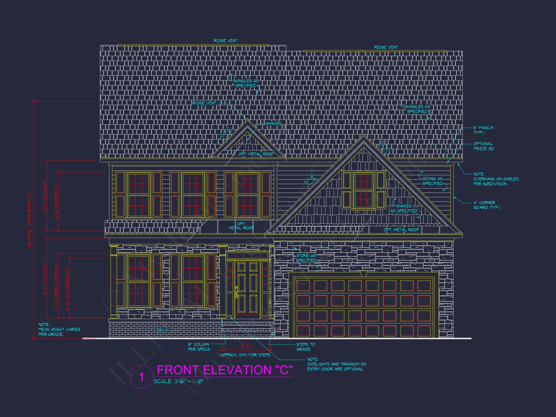 Elegant Home Plan with 2-Story CAD Floor Designs and Blueprint